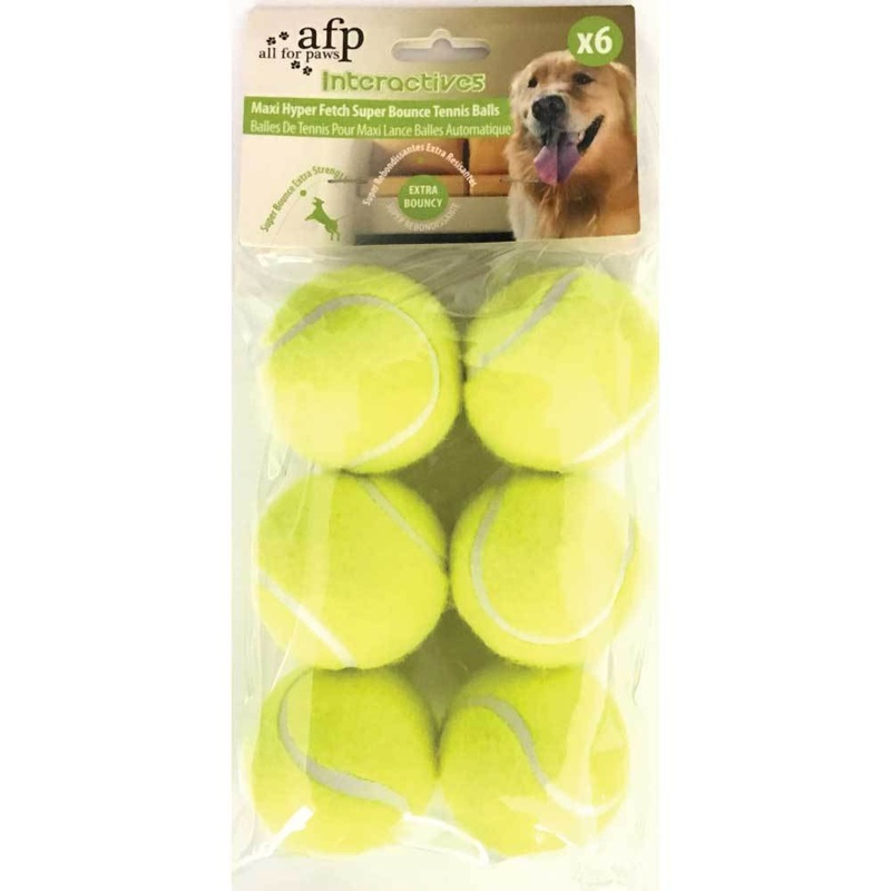 6 Pack Extra Bouncy Dog Fetch Balls AFP Hyper Maxi Super Bounce Tennis Ball Toy V238-SUPDZ-21280161890384