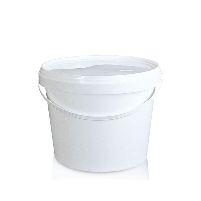 Bulk 10x 5L Plastic Buckets + Lids – Empty White With Handle – Large Food Pail V238-SUPDZ-21934187380816