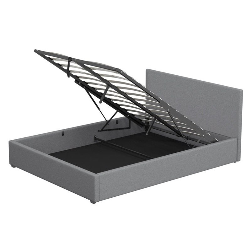 Milano Luxury Gas Lift Bed with Headboard – Grey No.28 – Queen ABM-10001612