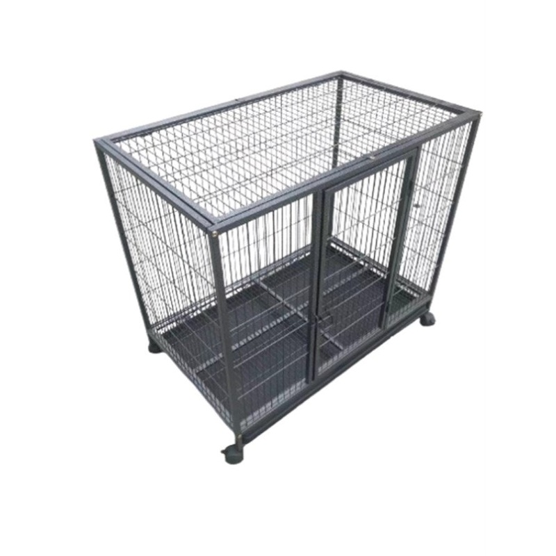 YES4PETS Medium Pet Dog Cat Cage Metal Rabbit Crate Carrier Kennel Wheel & Tray V278-D1014