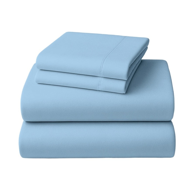 4pc 1000 Thread Count Cotton Rich King Bed Sheet Gift Pack CVC Microfibre Blend in Blue CVC-10KS-BU