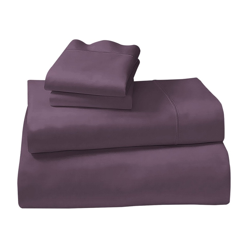 4pc 1000 Thread Count Cotton Rich King Bed Sheet Gift Pack CVC Microfibre Blend in Lilac CVC-10KS-LIL