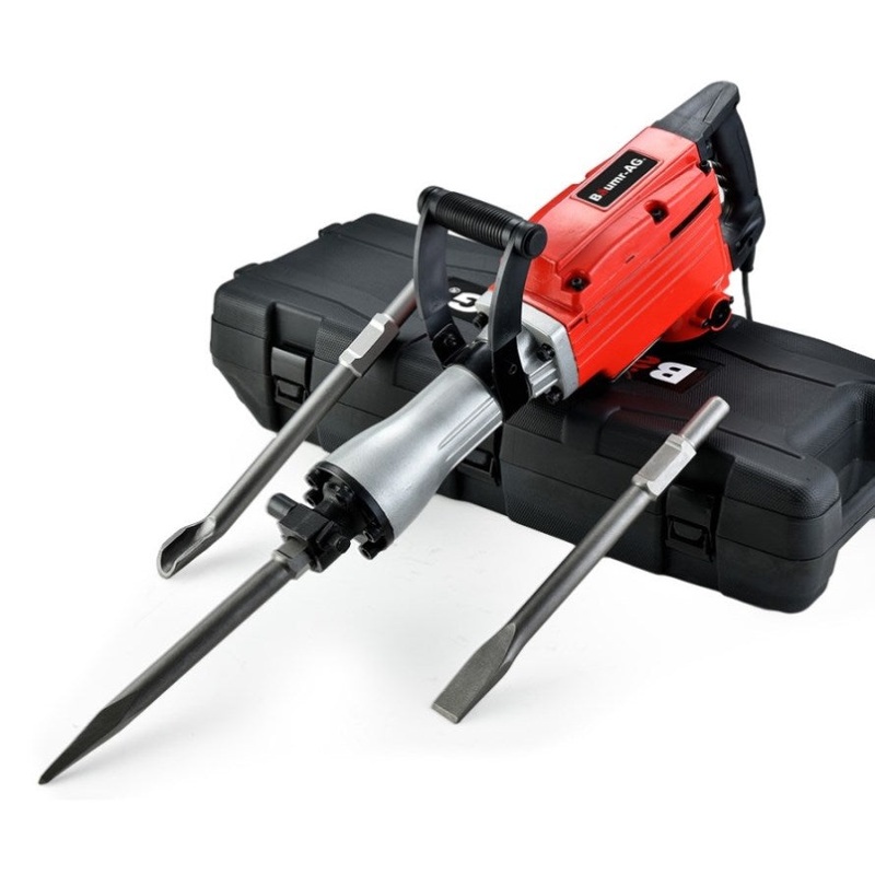 Baumr-AG 2200W Pro-Grade Electric Demolition Jackhammer, with 3 Bonus Chisels, Carry Case V219-BAJHTL02A