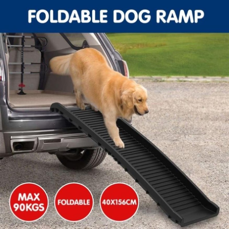 Furtastic Foldable Pet Stairs Dog Ladder Cat Ramp for Indoor Outdoor Steps PTR-PRO-BK