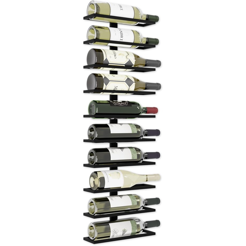 Metal Wall Mount Wine Rack for Wine Bottles, Liquor, Champagne V178-36098