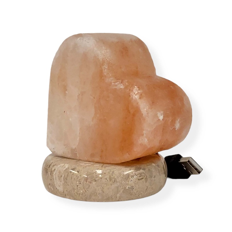 USB Himalayan Salt Lamp – Heart Love Carved Shape Pink Crystal Rock LED Light V238-SUPDZ-32768317510