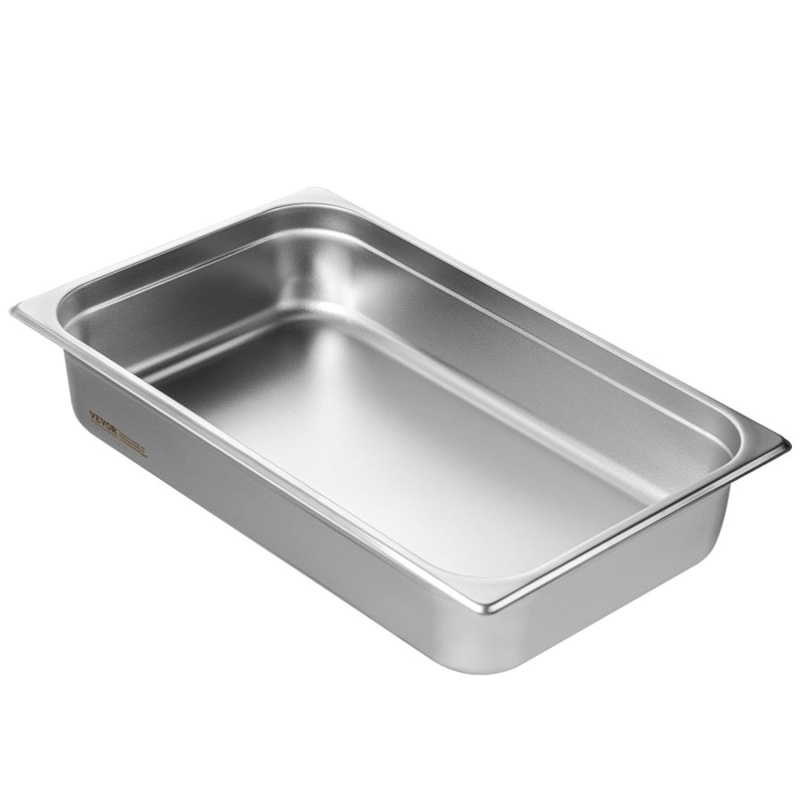 VEVOR 6 Pack Hotel Pans, Full Size Anti-Jam Steam Pan, 0.8mm Thick Stainless Steel Restaurant Steam V952-11QCCPWG4YCSYANA6V0