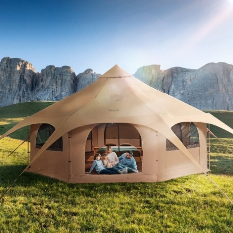 VEVOR Canvas Tent 4 Seasons 5 m/16.4 ft Bell Tent for Camping with Stove Jack V952-FBZXZP5MMXTZ97PYKV0