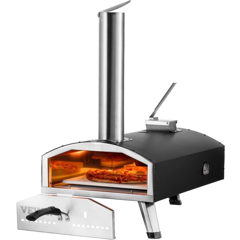 VEVOR Outdoor Oven, 12 Wood Fired Ovens, Pellet Stove with Thermometer, Portable V952-BXPSL12YCKLPIX7UGV0