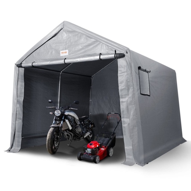 VEVOR Protable Stotage Shelter Garage Stotage Shed 7 x 12 x 7.36ft & Zipper Door V952-TYCWP7FTX12FTTUICV0