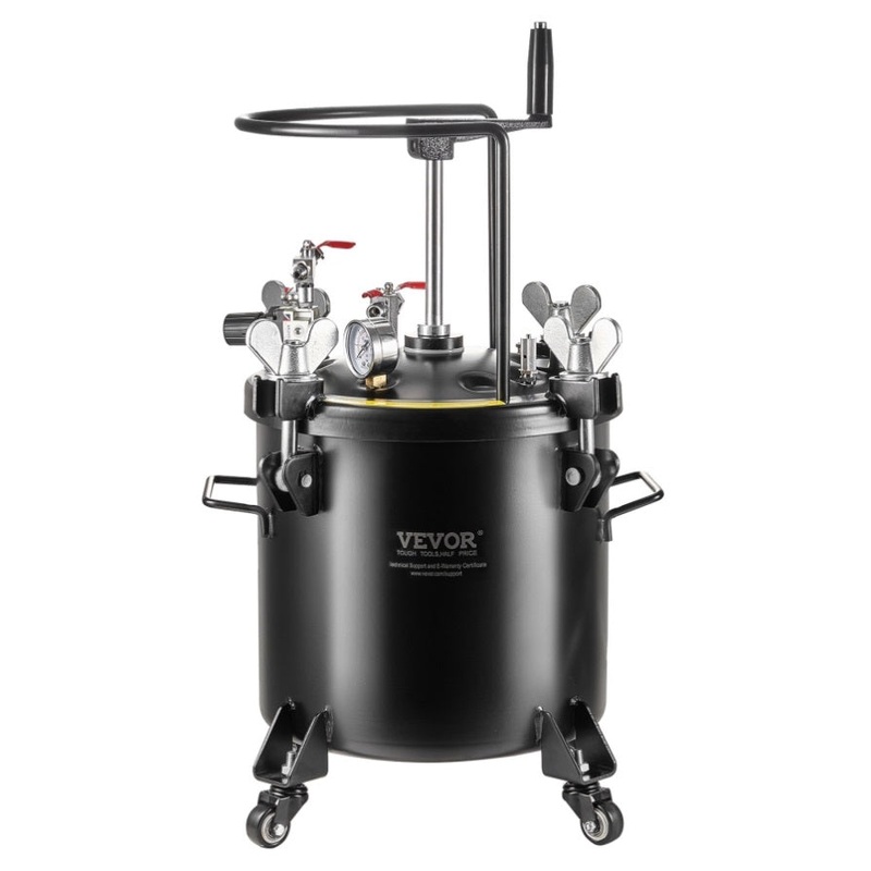 VEVOR Spray Paint Pressure Pot Tank 20L/5gal with Casters Leak Repair Sealant V952-PQYLGSDXAX20AT509V0