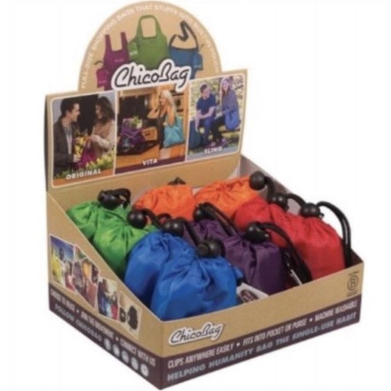 10x CHICO BAG Reusable Shopping Bags Original w Pouch Grocery BULK V563-CHICOBAG-10PK