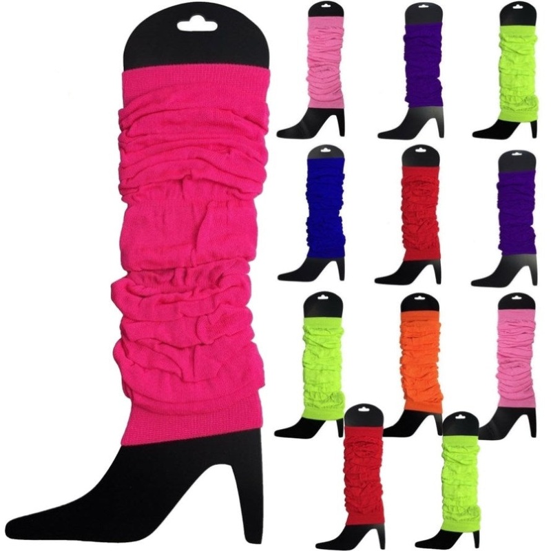 12 LEG WARMERS Knitted Womens Neon Party Knit Ankle Fluro Dance Costume 80s BULK – Assorted Pack V563-BR-12NNLEGWRMR-ASSTDPCK