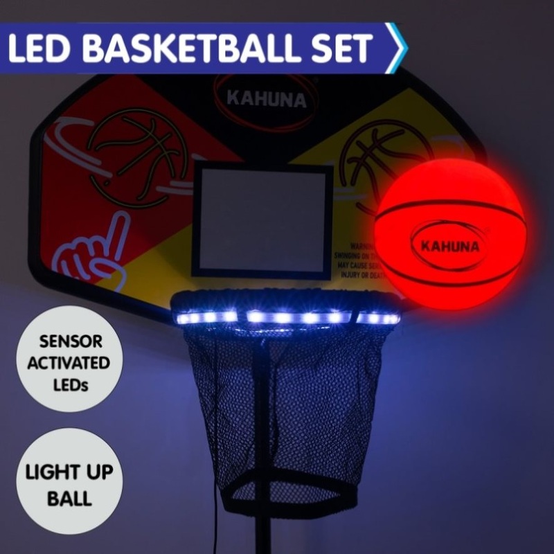 Kahuna Trampoline LED Basketball Hoop Set with Light-Up Ball CMB-BBS-LED