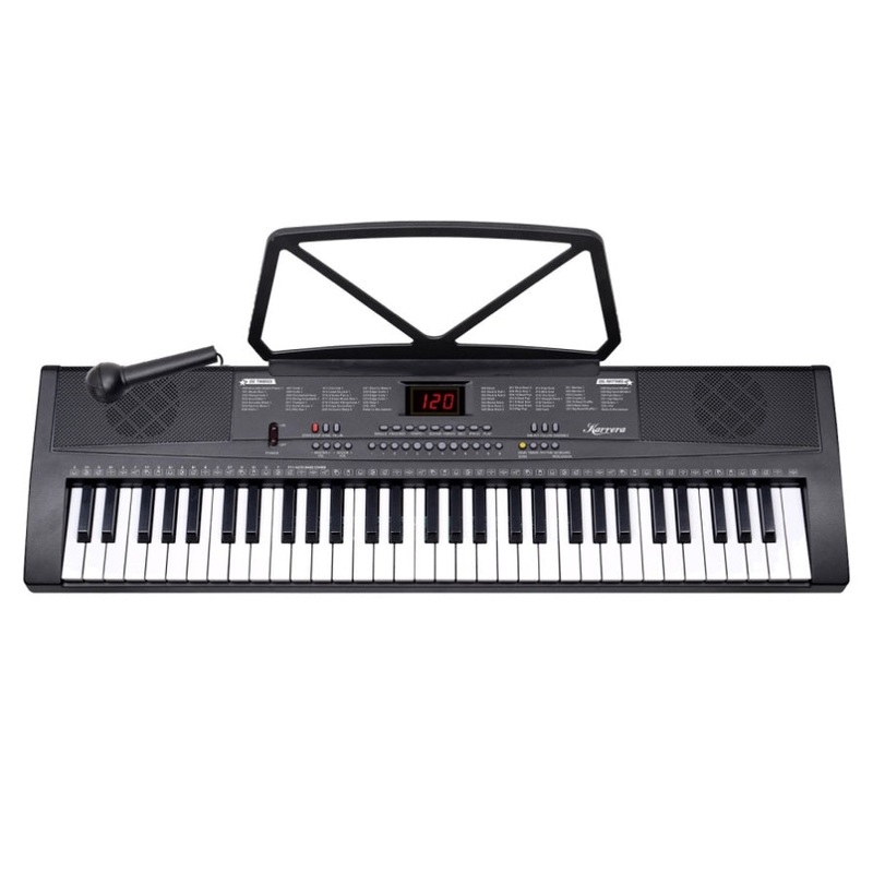 Karrera 61-Key Electronic Piano Keyboard 75cm – Black EKB-CHJ-61-K33