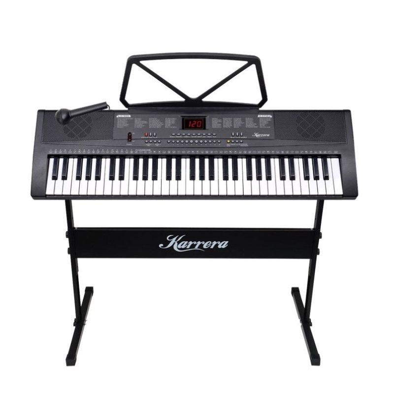 Karrera 61-Key Electronic Piano Keyboard 75cm with Stand – Black EKB-61-K33-STD