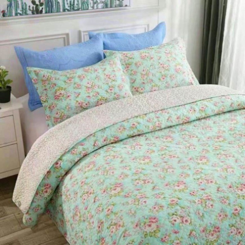 100% Cotton Cover Lightly Quilted Coverlet Set Isabella Multi Queen V442-STT-COVERLET-ISABELLA-MULTI-QS