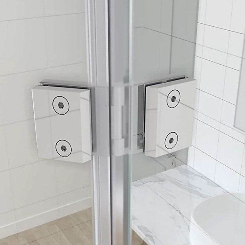 180 Degree Stainless steel Glass to Glass Shower Door Hinge in White V63-931291