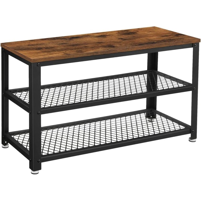 3-Tier Shoe Rack Storage Organizer, Wood Look V178-58284