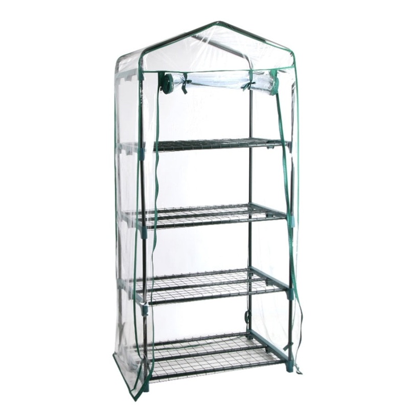 Green Fingers Greenhouse 4 Tiers Mini Green House Garden Bed Planter Box 1.6×0.7×0.5M GH-MINI-4T-TP