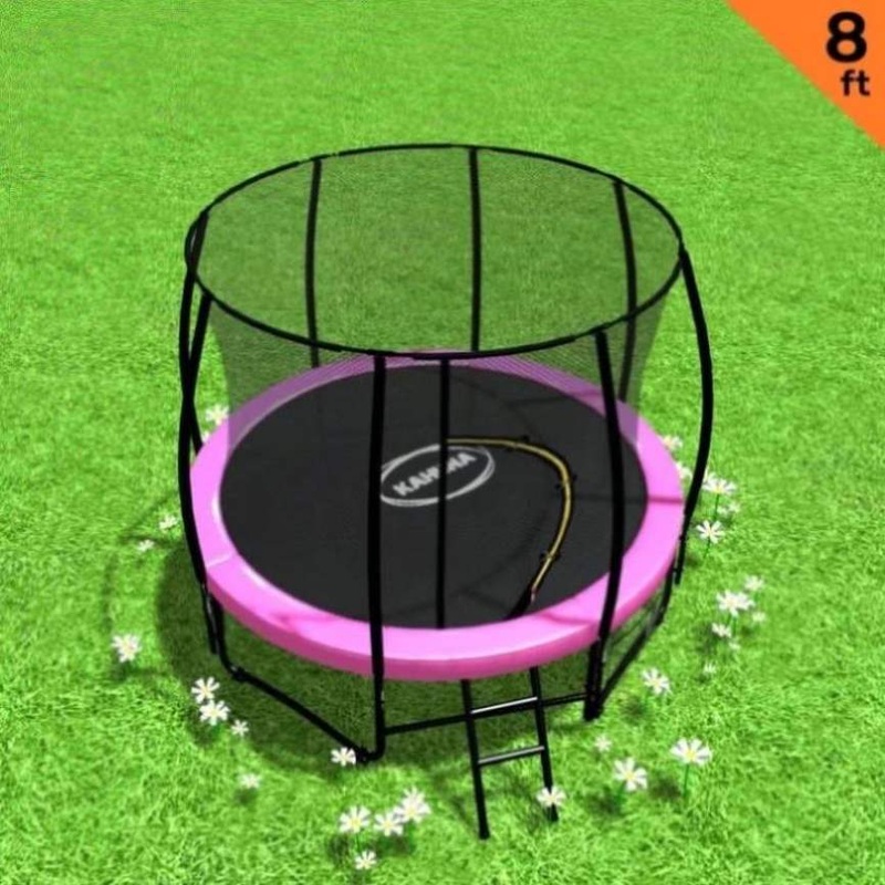 Kahuna Trampoline 8 ft Outdoor Spring – Pink TRA-KAH-08-PK