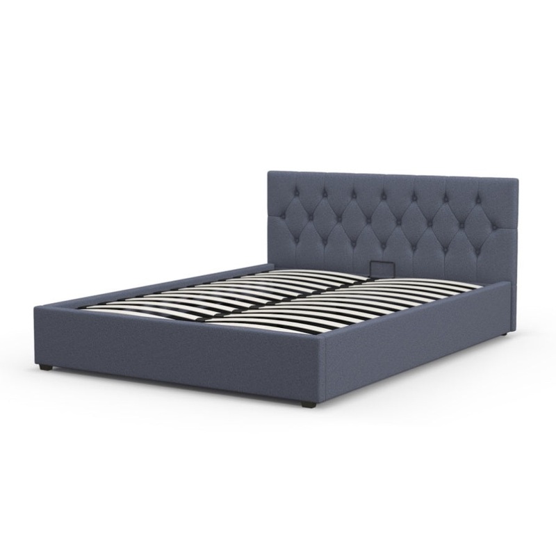 Milano Capri Luxury Gas Lift Bed With Headboard – Charcoal No.35 – Queen ABM-10001614
