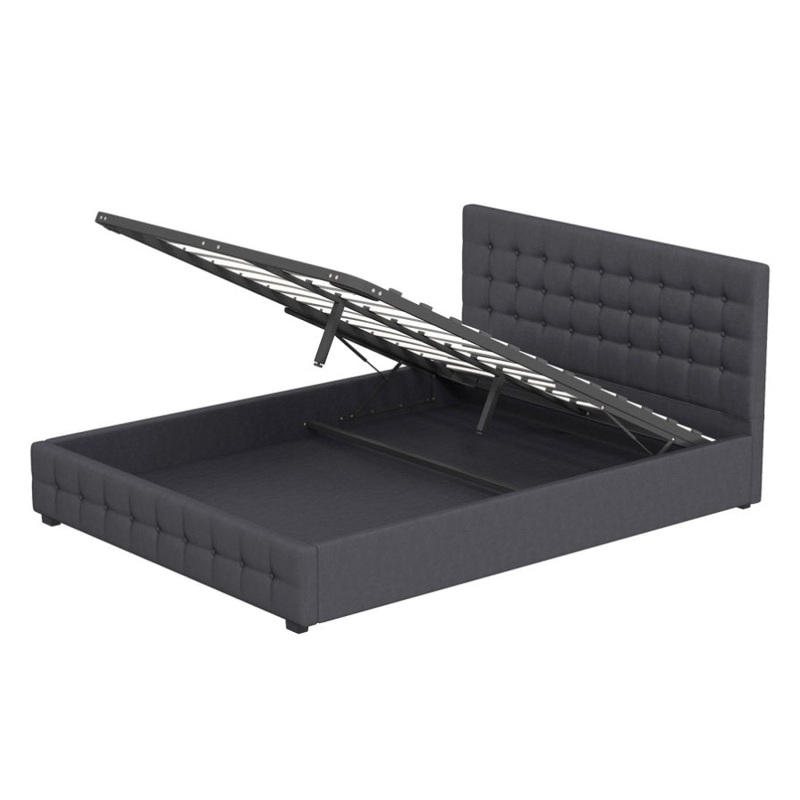 Milano Decor Eden Gas Lift Bed – Dark Grey – Double ABM-10001886