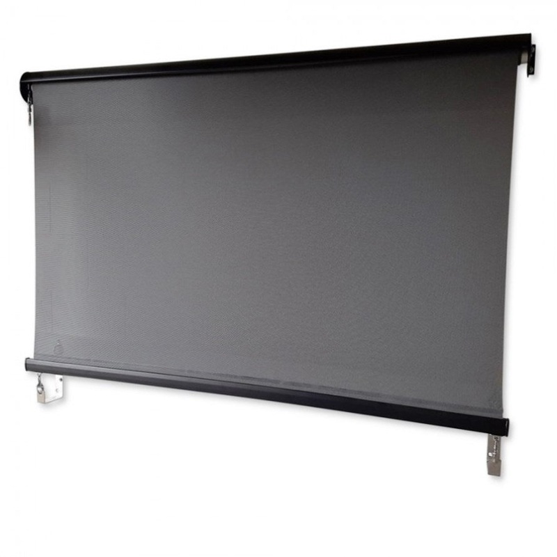 Outdoor Roller Blind Sun Screen Awning With Aluminium Hood V410-ROLL-CHARC2750