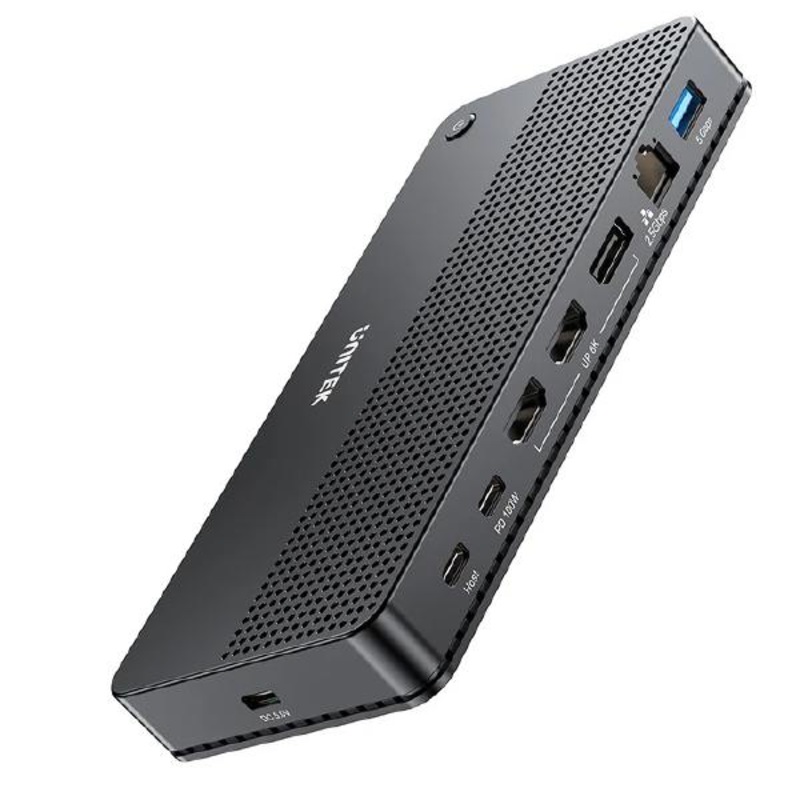 Unitek 13-in-1 USB-C, 8K Universal Docking Station, 30Hz, 2 x HDMI 2.1 + 1 x DP 2.0, 100W, Black 15AD-D1104A01