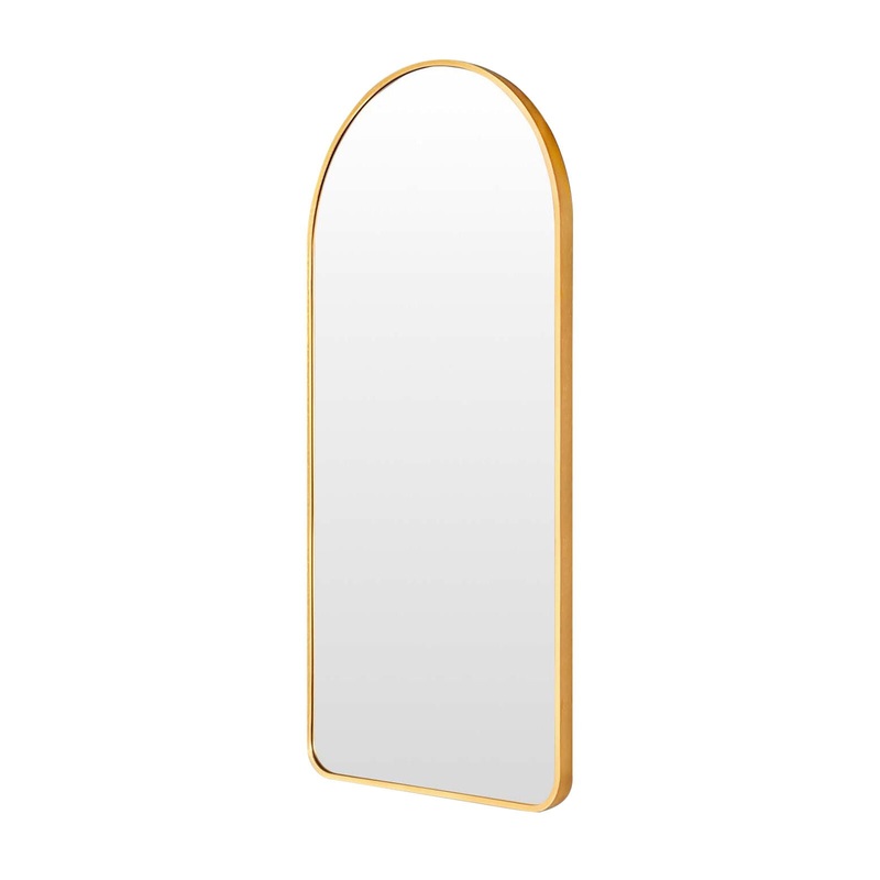 Wall Arch Mirror Arc Aluminum Frame Bathroom 50x100cm GOLD V274-FT-BM-ALUAC-GD50100