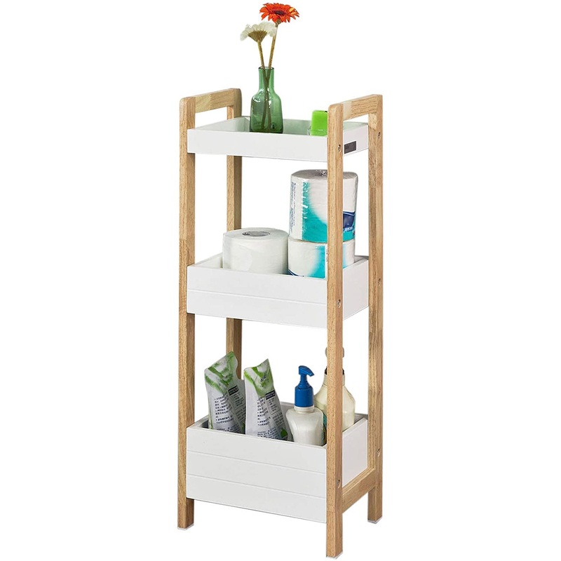 3-Tier White Storage Bathroom Shelf V178-85017