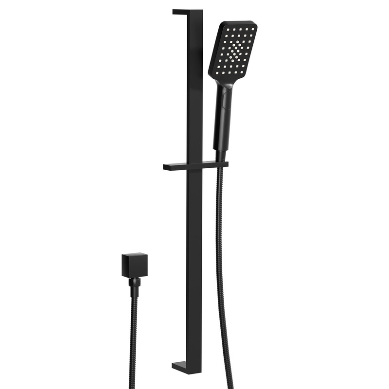 Handheld Shower Head Set 3.1” High Pressure Black SHOWER-A5-SQ-BK