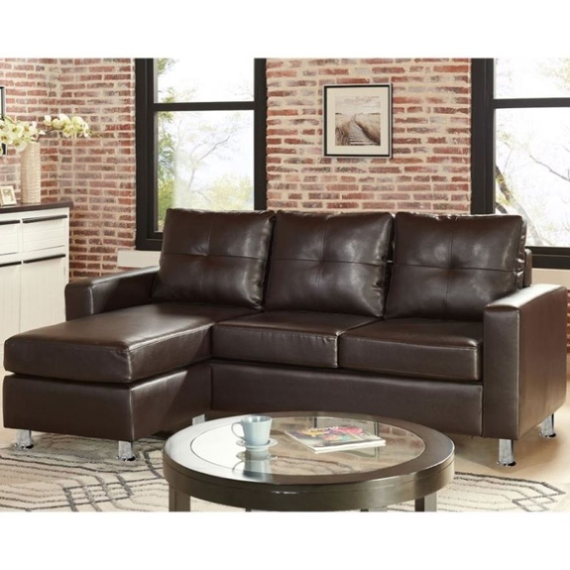 Sarantino Corner Sofa Couch with Chaise – Brown SFA-ASA-JOM-BW