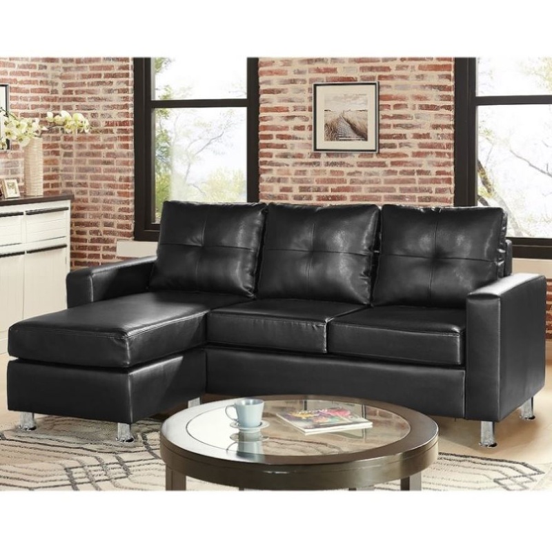 Sarantino Corner Sofa Lounge Couch with Chaise – Black SFA-ASA-JOM-BK