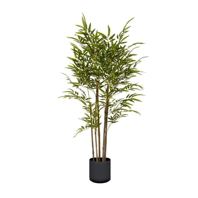 SOGA 150cm Lucky Bamboo Tree Bambusa Vulgaris Artificial Plant w/ 7 Branches Home Accent Decor APLANTFHZ150