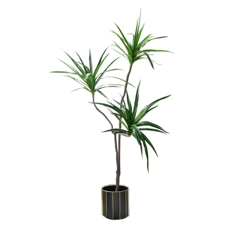 SOGA 180cm Green Artificial Indoor Brazlian Iron Tree Fake Plant Decorative 3 Heads APLANTFHBS18090