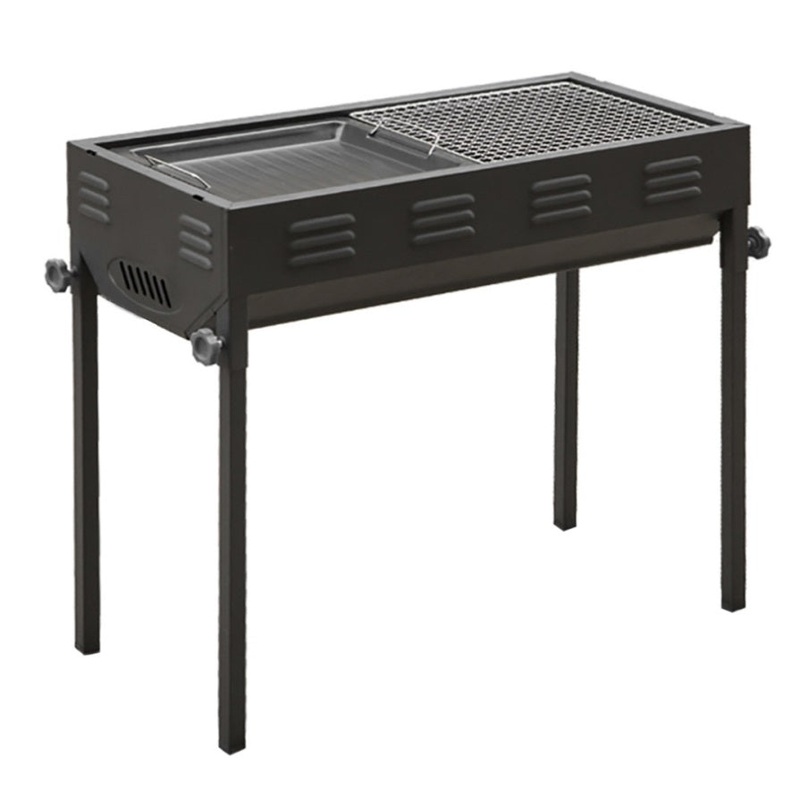 SOGA 66cm Portable Folding Thick Box-Type Charcoal Grill for Outdoor BBQ Camping CHARCOALLBOXC1
