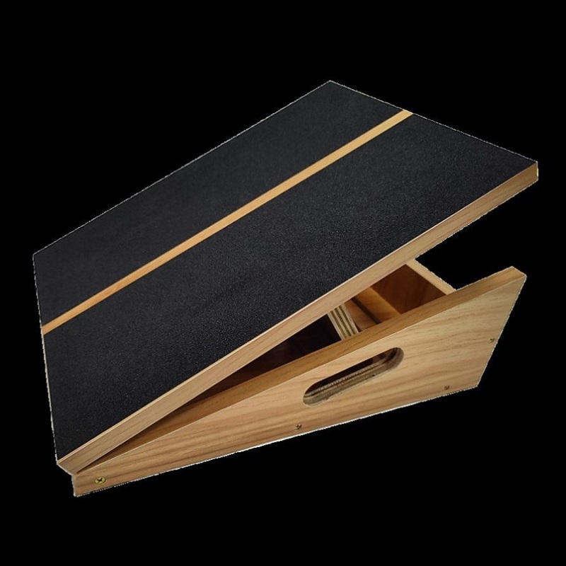 Wooden Slant Exercise Board With Adjustable Incline And Non-Slip Surface V63-836991