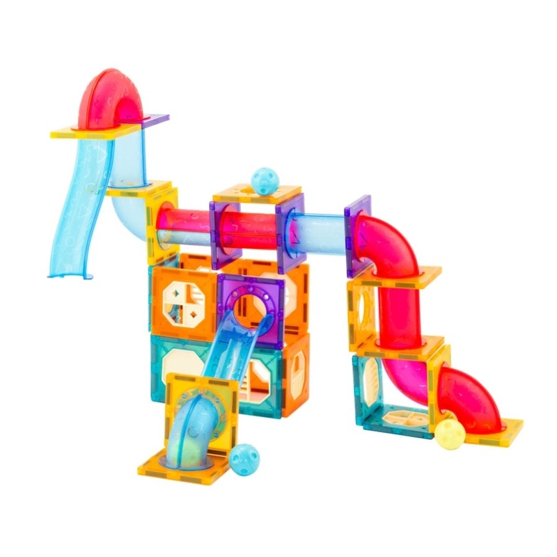 88 Pcs non-toxic STEM Educational, Durable Magnetic Tiles/Puzzle with Storage Bag V196-LZW-806