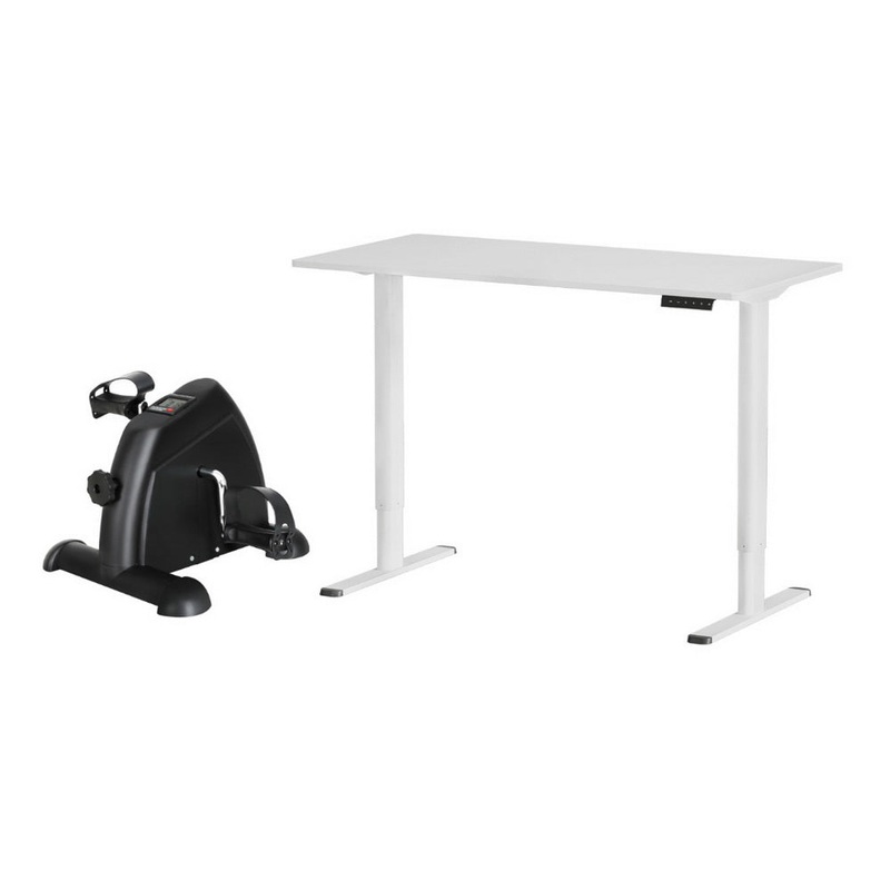 Artiss 120cm Electric Standing Desk with Mini Peal Exercise Bike Home Office SDPE-ET157-120WH-012