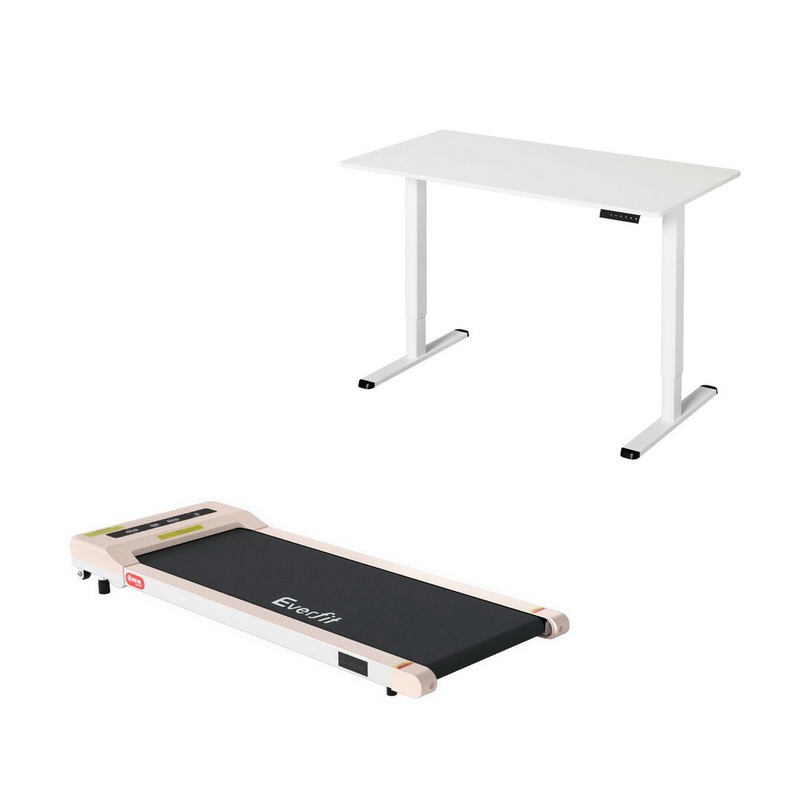 Artiss Treadmill with 120cm Automatic Standing Desk Electric Walking Pad SDTM-ET157-WH-360PAD
