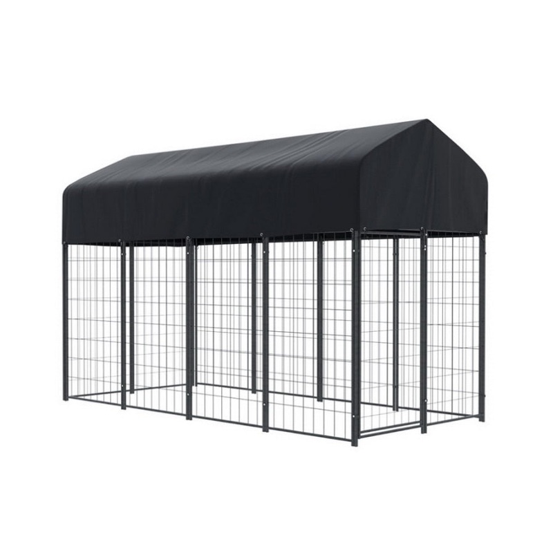 i.Pet Dog Kennel Extra Large House Outdoor Playpen Pet Puppy Metal Backyard PET-DOG-CAGE-250-AB