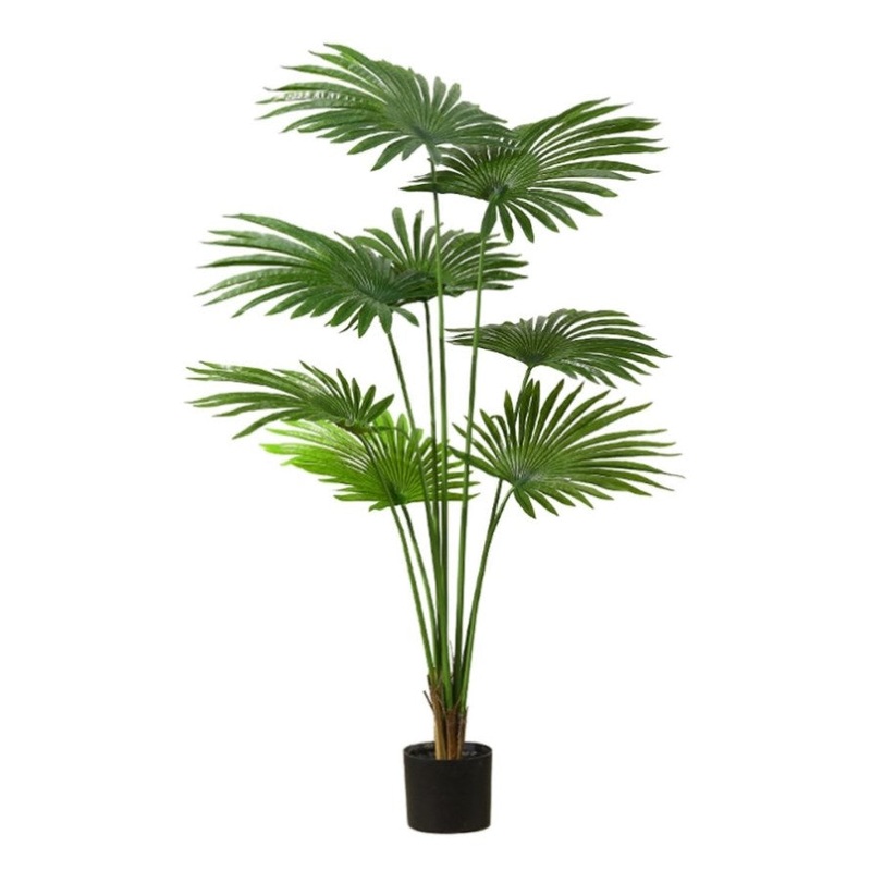 SOGA 150cm Artificial Natural Green Fan Palm Tree Fake Tropical Indoor Plant Home Office Decor APLANTSKS1508
