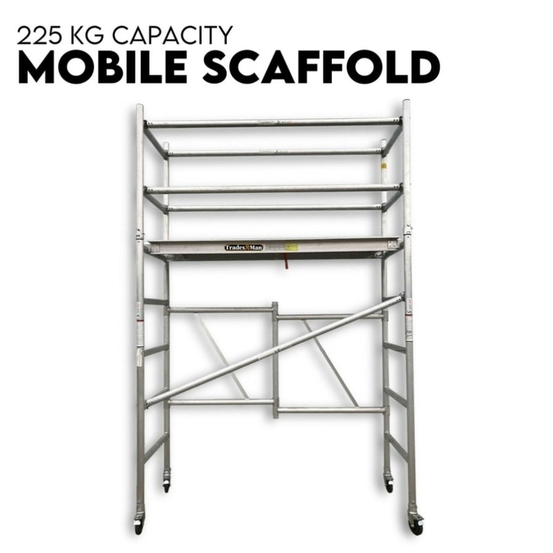3.0M Aluminium Scaffold Mobile Tower Single Width Platform Height AU Standard V379-MOBSCAFF3SET03