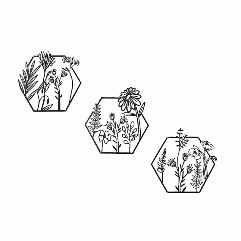 3pc Metal Art Wall Decor V63-921171