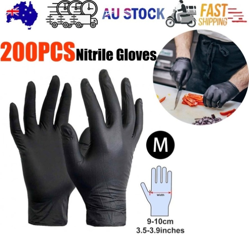 6g Flexible Disposable Nitrile Gloves For Mechanic Work Food Prepa 200Pcs M V201-W13213933