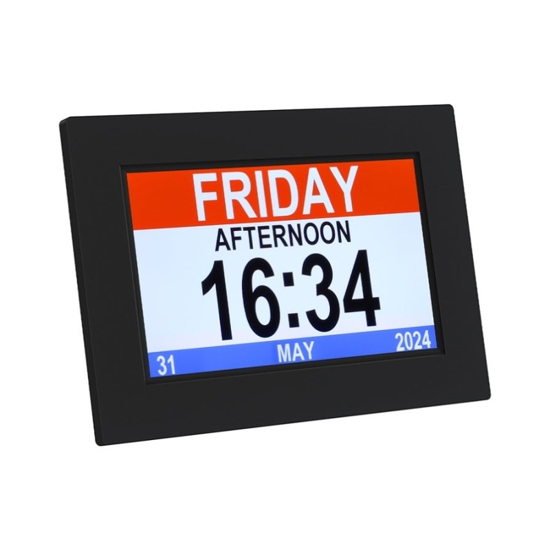 Artiss 8 Digital Day Clock Calendar Alarm Black DDC-8INCH-BK