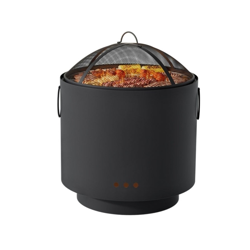 Grillz Fire Pit BBQ Portable Deep Bowl Outdoor Fireplace FPIT-BBQ-4542-BK