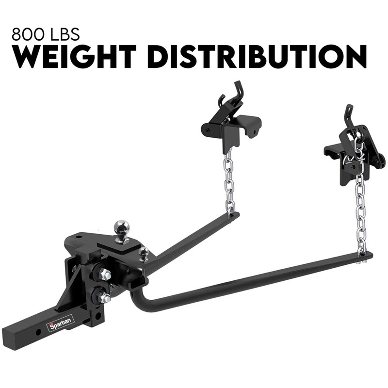 Weight Distribution Hitch System Load Leveller Caravan Anti Sway Bars 800Lb V379-WEIGHTFULL8007