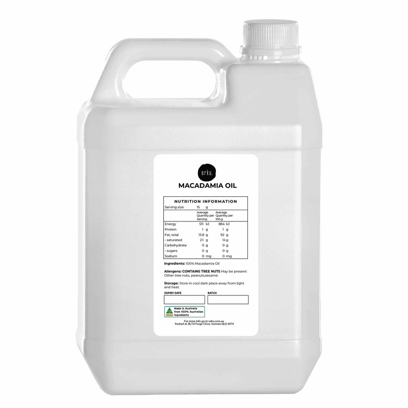 5L Orku Macadamia Nut Oil – Natural Cold Pressed Food Grade Pure Cooking Oils V238-SUPDZ-32864801816656